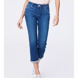 PAIGE Brigitte Isle Mid Rise Crop Boyfriend Jeans